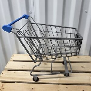 Walrmart Mini Shopping Cart Toy with Blue Handle